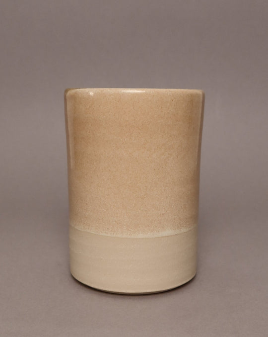 HKD CERAMICS Vases Stone Cylinder Vase.  Medium - Beige.