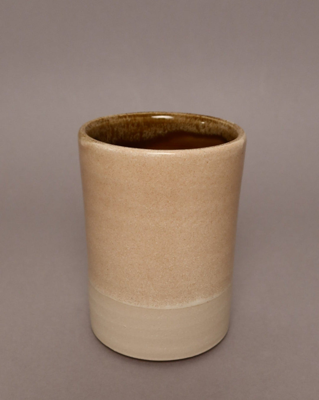 HKD CERAMICS Vases Stone Cylinder Vase.  Medium - Beige.