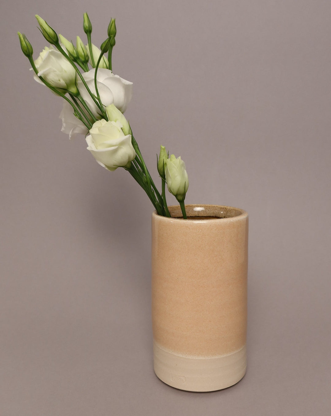 HKD CERAMICS Vases Stone Cylinder Vases. Large - Beige.