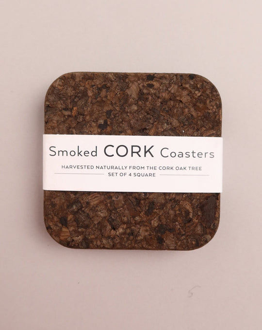 LIGA Coasters Smoked Cork Square Coaster Set
