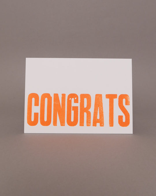 NICE & GRAPHIC Greeting Card Organizers Congrats Card - Orange