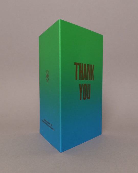 NICE & GRAPHIC Greeting Card Organizers Gradient Thank You Card - Green + Blue