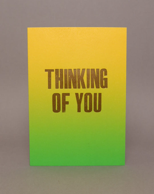 NICE & GRAPHIC Greeting Card Organizers Gradient Thinking Of You Card - Yellow + Green