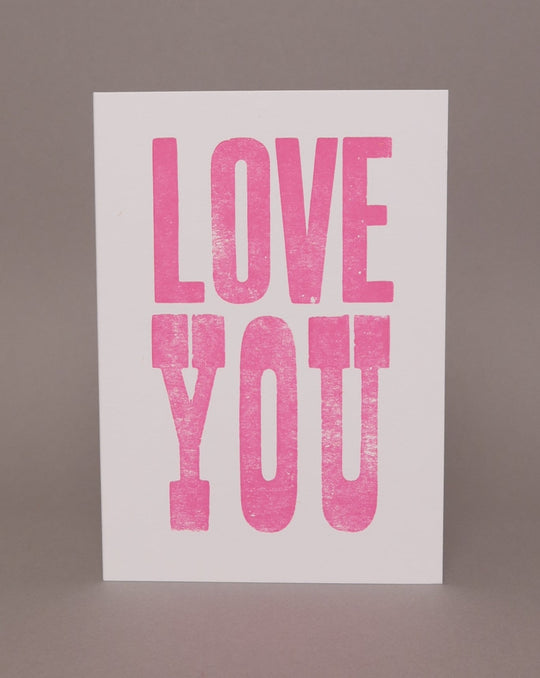 NICE & GRAPHIC Greeting Card Organizers Love You Card - Pink