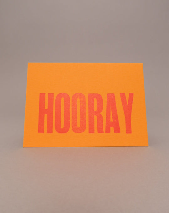 NICE & GRAPHIC Hooray Card - Classic Colour Orange