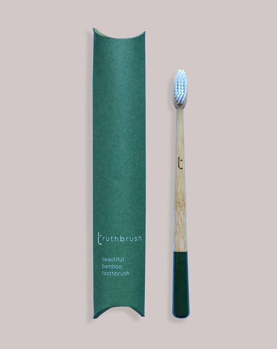 TRUTHBRUSH TOOTHBRUSH Toothbrush, Medium - Moss Green Sustainable Bamboo Toothbrush | Medium | Moss Green | 3133