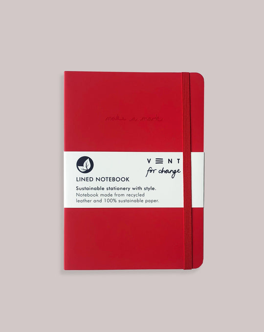 VENT FOR CHANGE NOTEBOOK 'Make a Mark' A5 Lined Notebook – Red