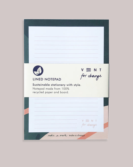 VENT FOR CHANGE NOTEPAD 'Make A Mark' A5 Notepad – Green