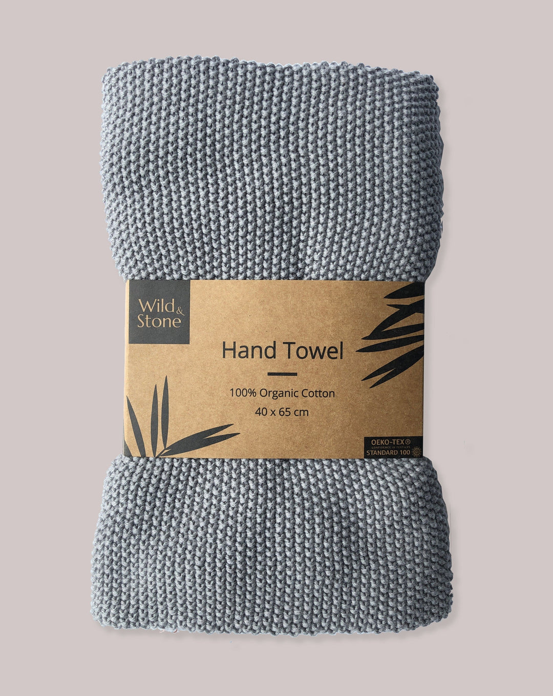 WILD AND STONE ORGANIC COTTON HAND TOWELS Organic Cotton Hand Towel - Dove Grey.